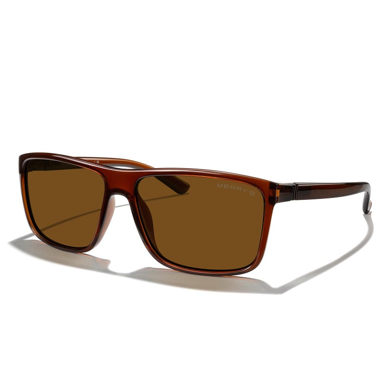 MERRY'S Rectangular Polarized Sports Sunglasses for Men Women Cycling Driving Fishing UV400 Protection S8225 - Image 1